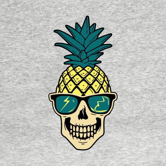 mowhawk pineapple skull by 4ntler